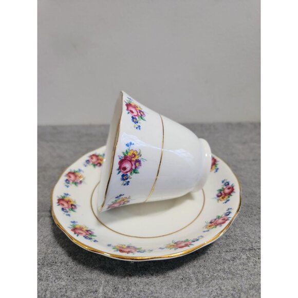 Vintage Colclough Tea Cup Rose Boarder Gold Gilt Shabby Chic Decor - Picture 10 of 10